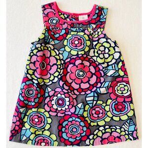 Hanna Anderson colorful floral tent dress in excellent condition size 80/18-24M